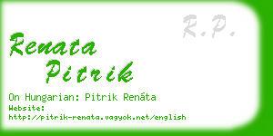renata pitrik business card